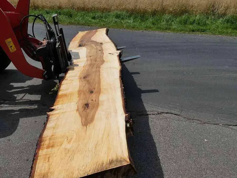Unbehandelte Tischplatten nach Maß aus Laubholz Kastanie | Plattennummer B-00305