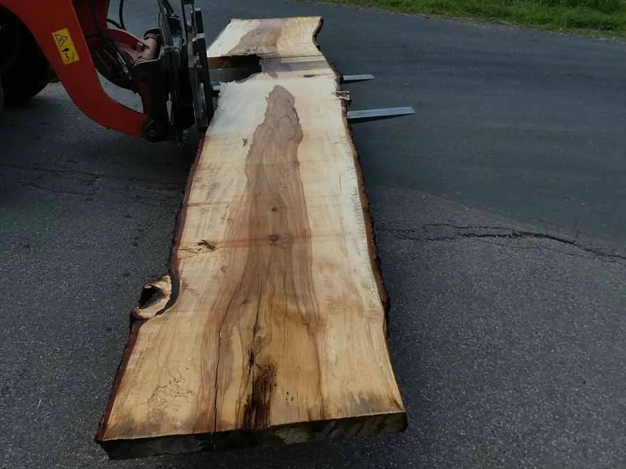 Unbehandelte Tischplatten nach Maß aus Laubholz Kastanie | Plattennummer B-00306