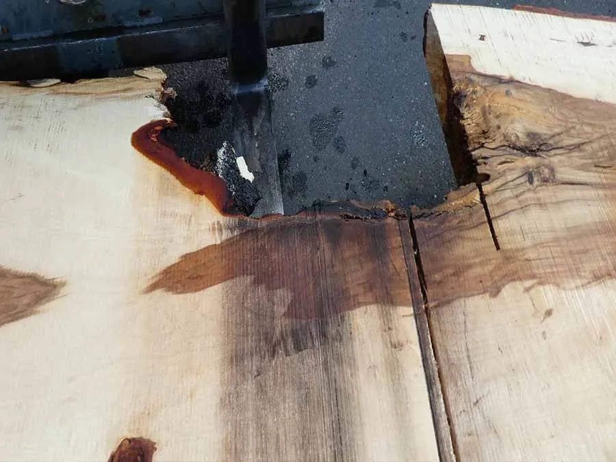Unbehandelte Tischplatten nach Maß aus Laubholz Kastanie | Plattennummer B-00306
