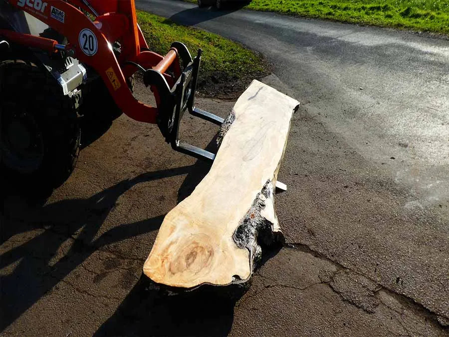 Unbehandelte Tischplatten nach Maß aus Laubholz Kastanie | Plattennummer B-00319
