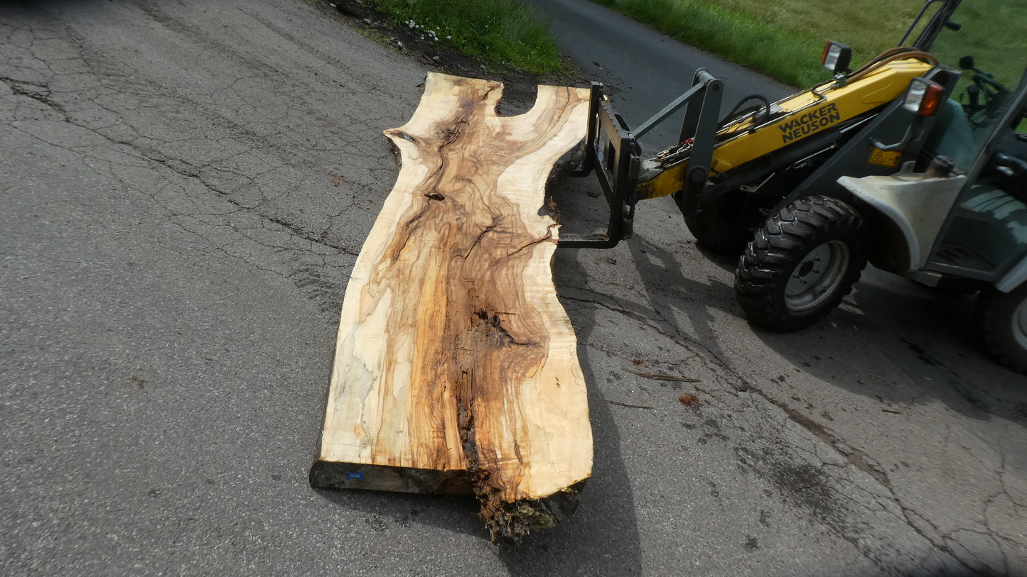 Unbehandelte Tischplatten nach Maß aus Laubholz Kastanie | Plattennummer B-00400