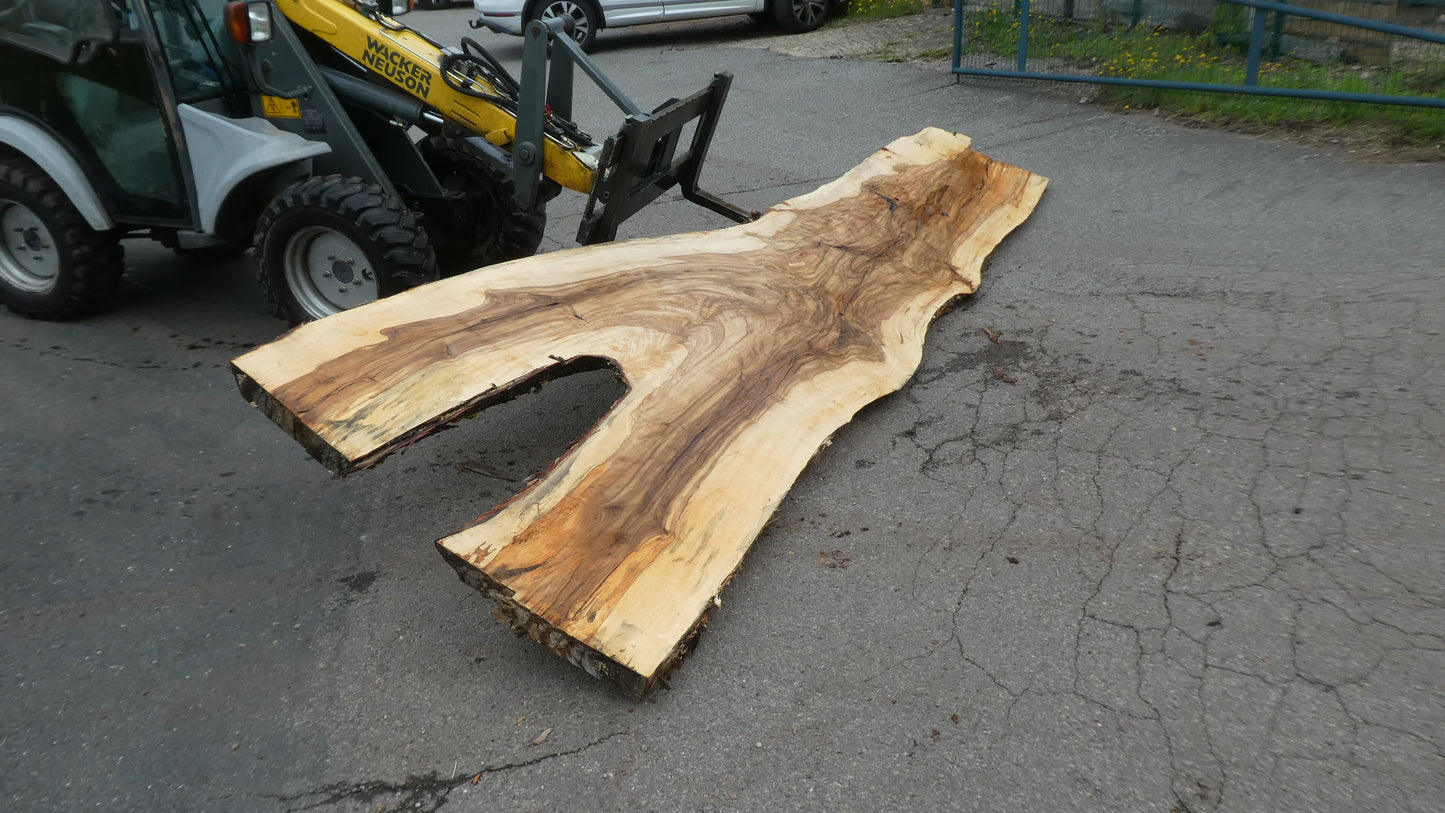 Unbehandelte Tischplatten nach Maß aus Laubholz Kastanie | Plattennummer B-00401