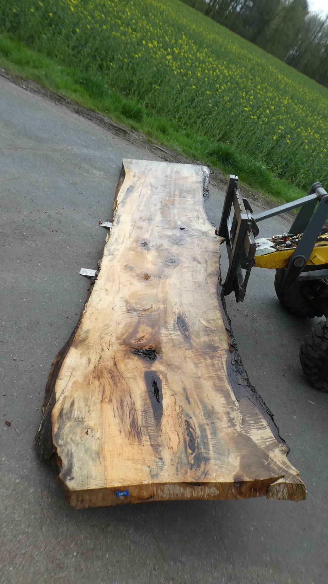 Unbehandelte Tischplatten nach Maß aus Laubholz Kastanie | Plattennummer B-00459