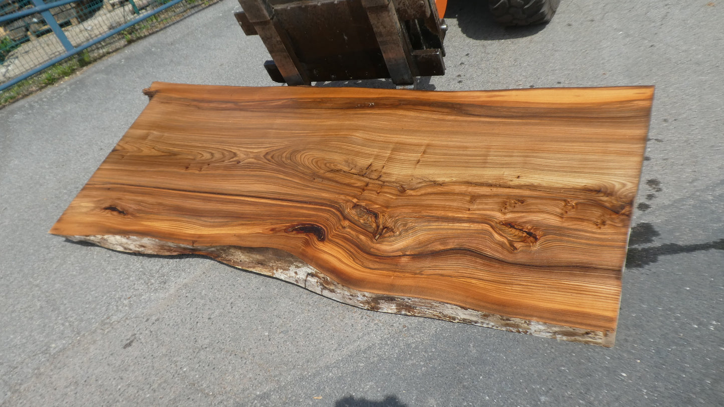 Unbehandelte Tischplatten nach Maß aus Laubholz Ulme | Plattennummer B-00507