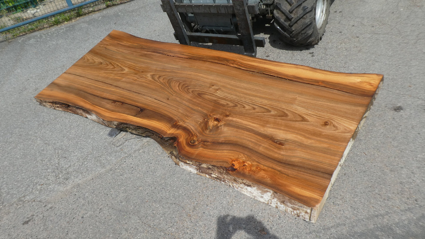 Unbehandelte Tischplatten nach Maß aus Laubholz Ulme | Plattennummer B-00509