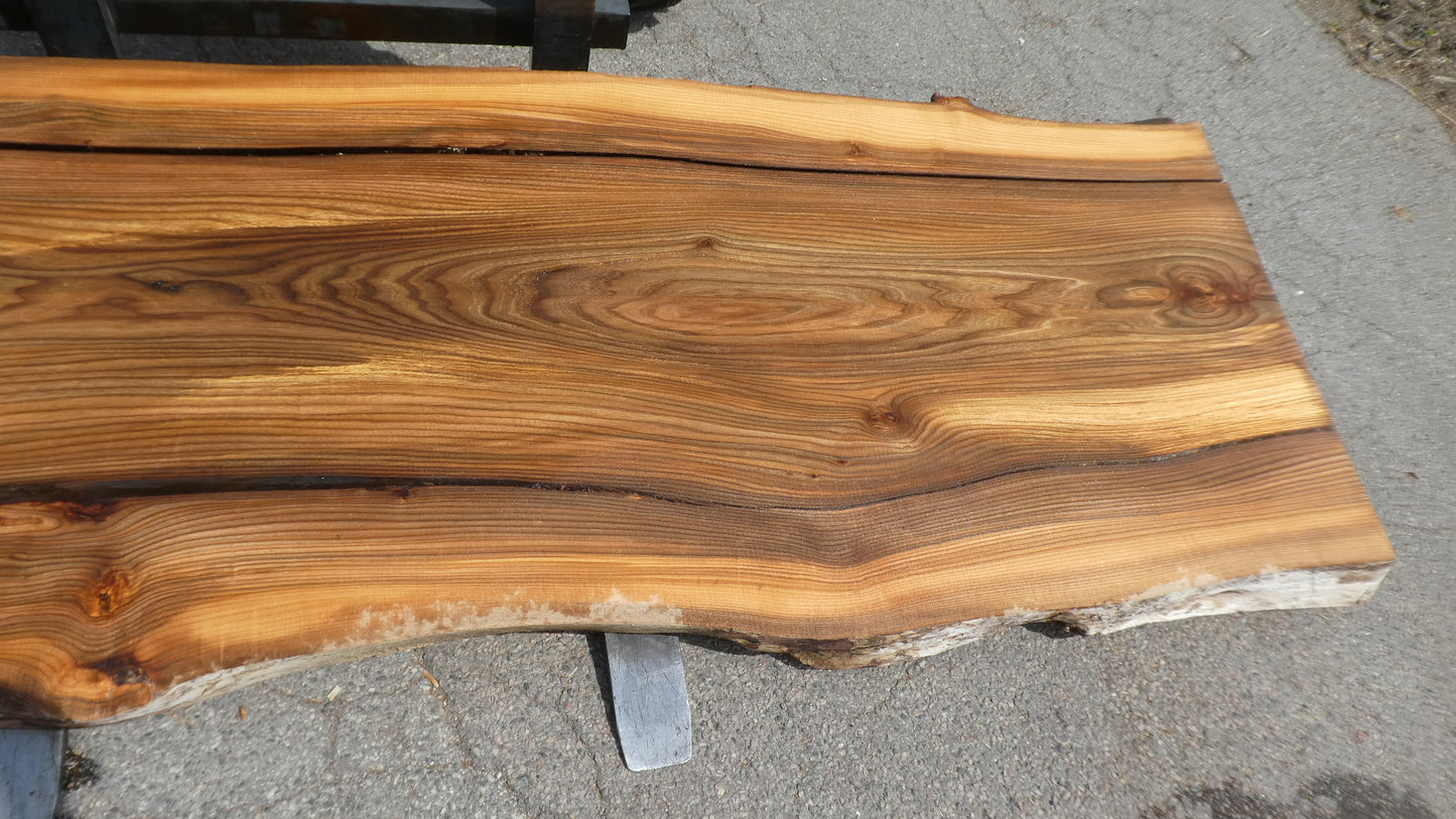 Unbehandelte Tischplatten nach Maß aus Laubholz Ulme | Plattennummer B-00510