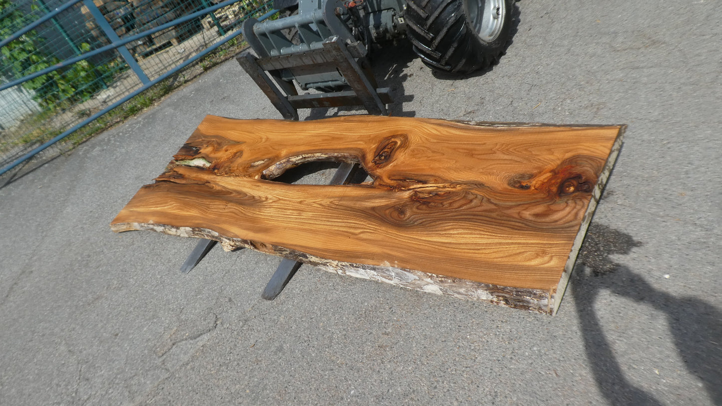 Unbehandelte Tischplatten nach Maß aus Laubholz Ulme | Plattennummer B-00516