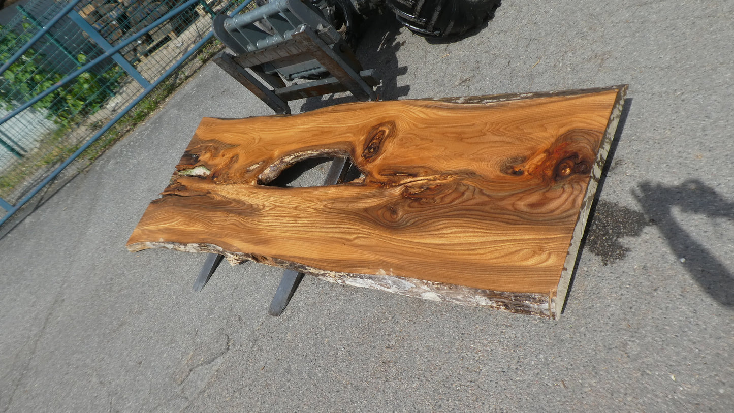 Unbehandelte Tischplatten nach Maß aus Laubholz Ulme | Plattennummer B-00516