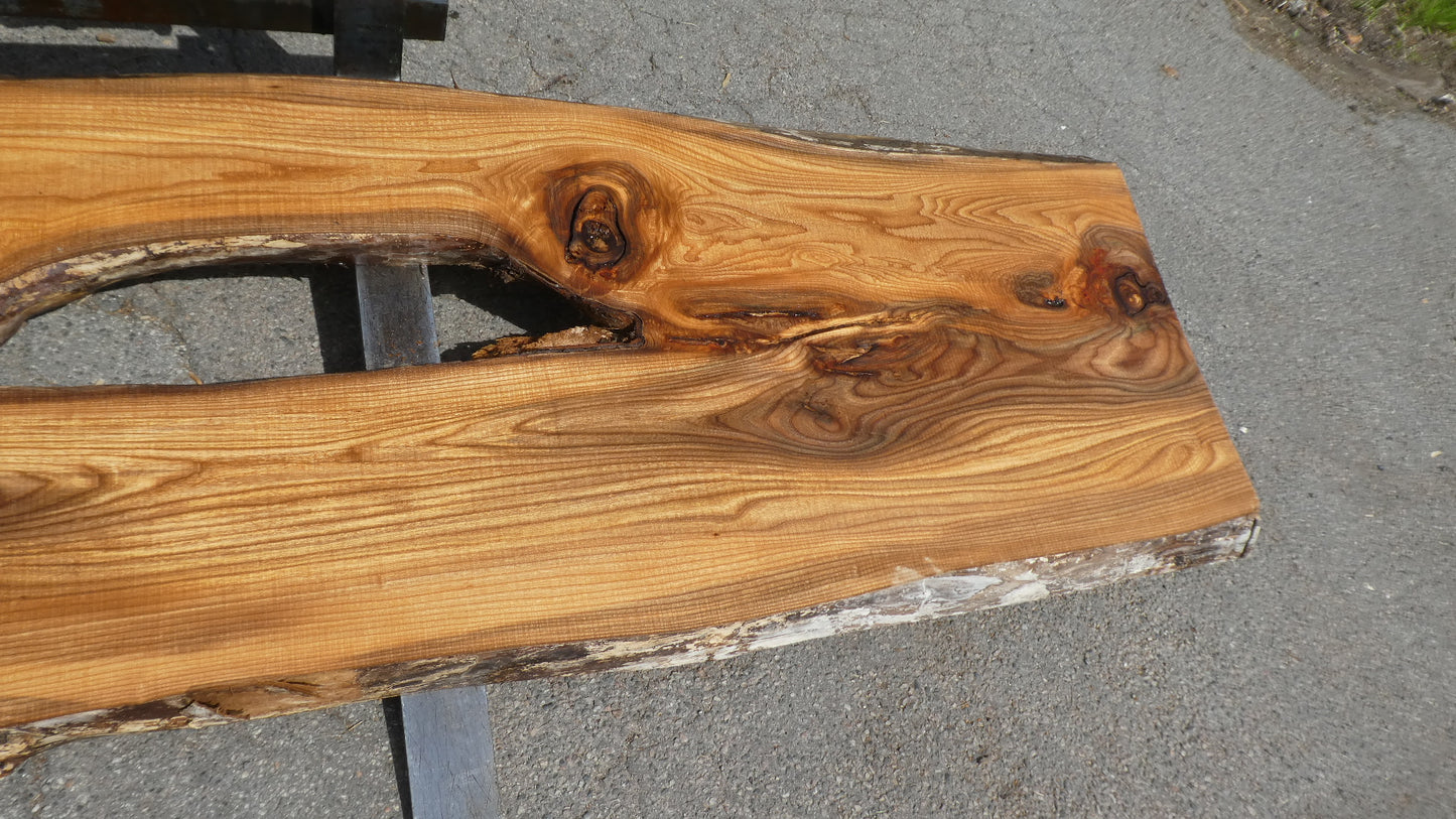 Unbehandelte Tischplatten nach Maß aus Laubholz Ulme | Plattennummer B-00516