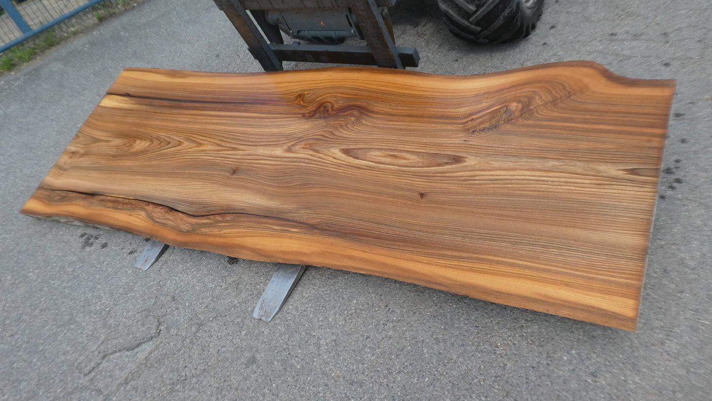 Unbehandelte Tischplatten nach Maß aus Laubholz Ulme | Plattennummer B-00533