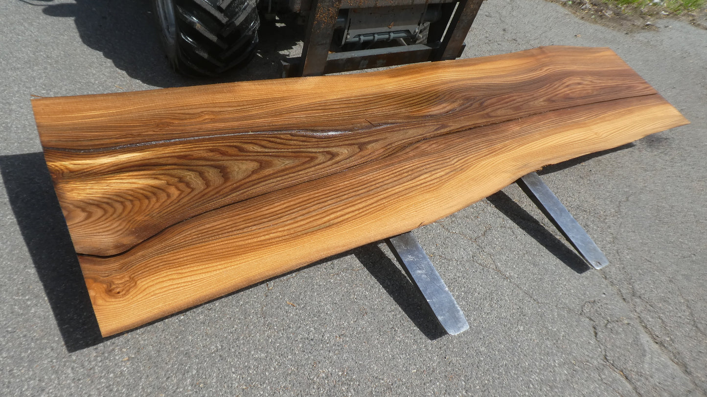 Unbehandelte Tischplatten nach Maß aus Laubholz Ulme | Plattennummer B-00537