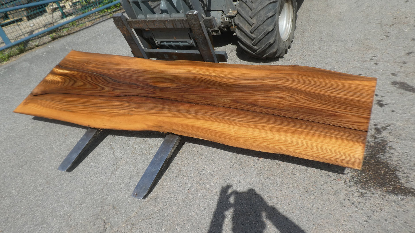 Unbehandelte Tischplatten nach Maß aus Laubholz Ulme | Plattennummer B-00537