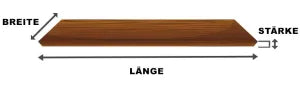 Unbehandelte Tischplatten aus Pappel | Plattennummer S-00068 Pappel