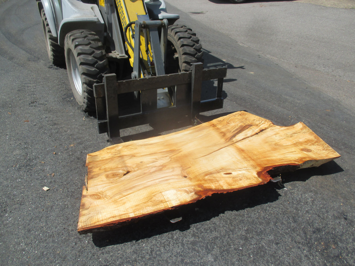 Unbehandelte Tischplatten nach Maß aus Laubholz Kastanie | Plattennummer  B-00204