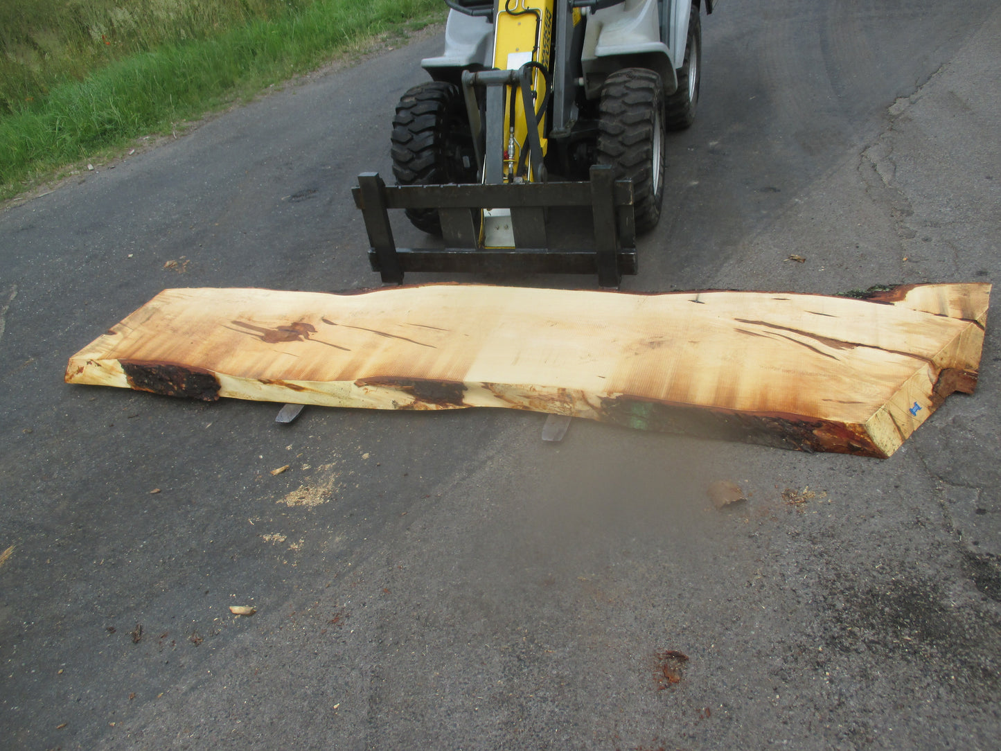 Unbehandelte Tischplatten nach Maß aus Laubholz Kastanie | Plattennummer  B-00253