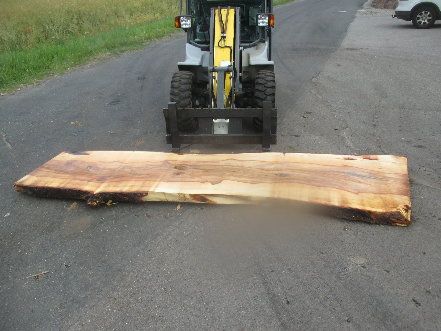 Unbehandelte Tischplatten nach Maß aus Laubholz Kastanie | Plattennummer  B-00255