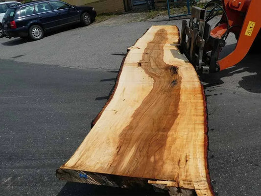 Unbehandelte Tischplatten nach Maß aus Laubholz Kastanie | Plattennummer  B-00305