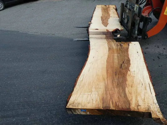 Unbehandelte Tischplatten nach Maß aus Laubholz Kastanie | Plattennummer  B-00306
