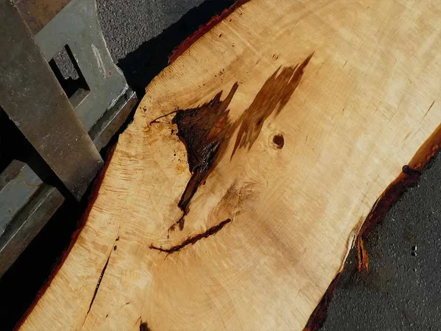 Unbehandelte Tischplatten nach Maß aus Laubholz Kastanie | Plattennummer  B-00310