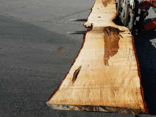 Unbehandelte Tischplatten nach Maß aus Laubholz Kastanie | Plattennummer  B-00311