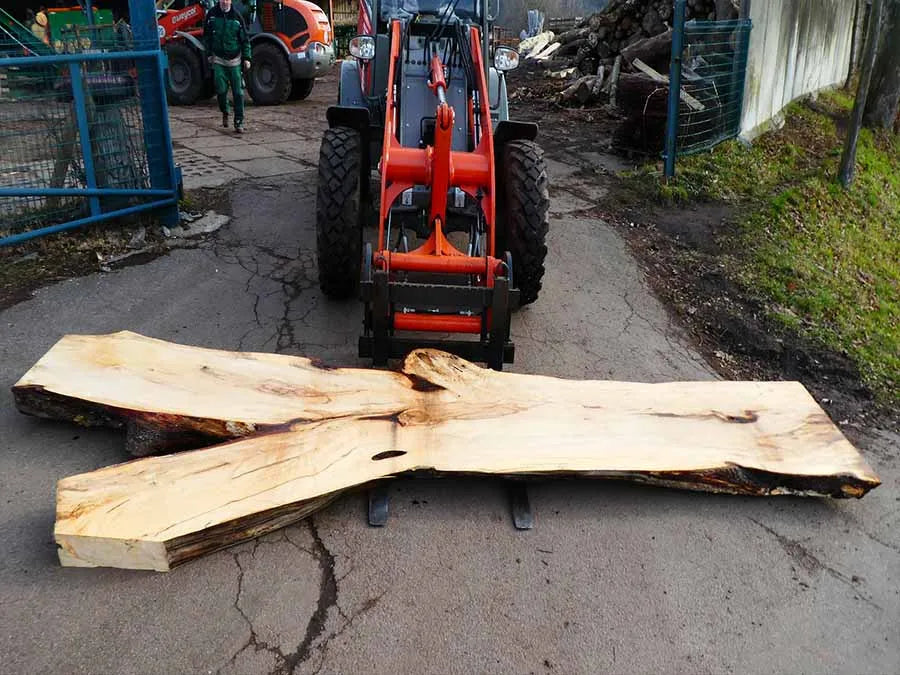 Unbehandelte Tischplatten nach Maß aus Laubholz Kastanie | Plattennummer  B-00314