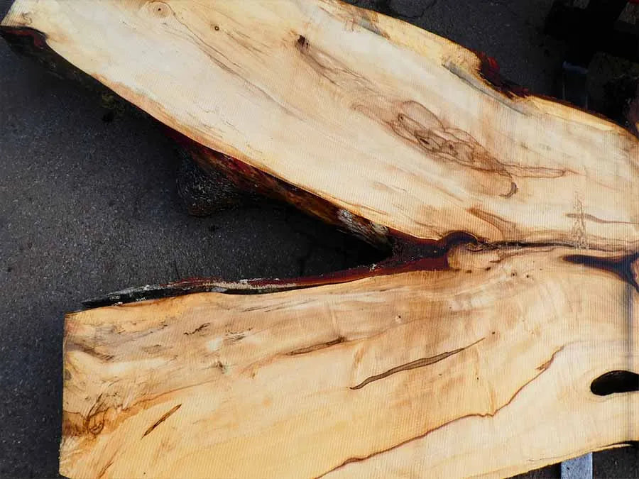 Unbehandelte Tischplatten nach Maß aus Laubholz Kastanie | Plattennummer  B-00314