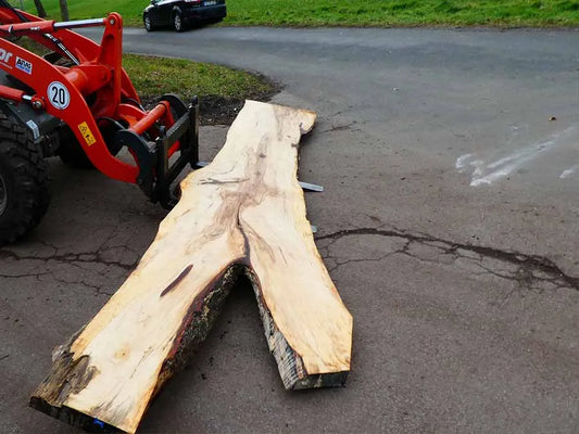 Unbehandelte Tischplatten nach Maß aus Laubholz Kastanie | Plattennummer  B-00315