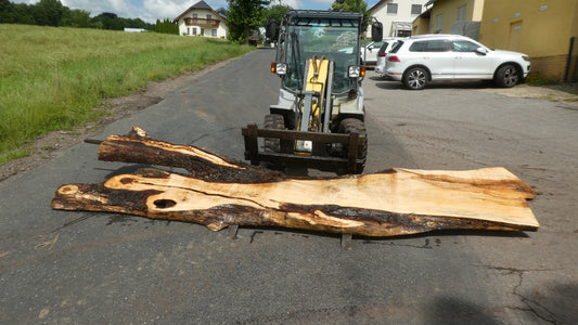 Unbehandelte Tischplatten nach Maß aus Laubholz Kastanie | Plattennummer  B-00403