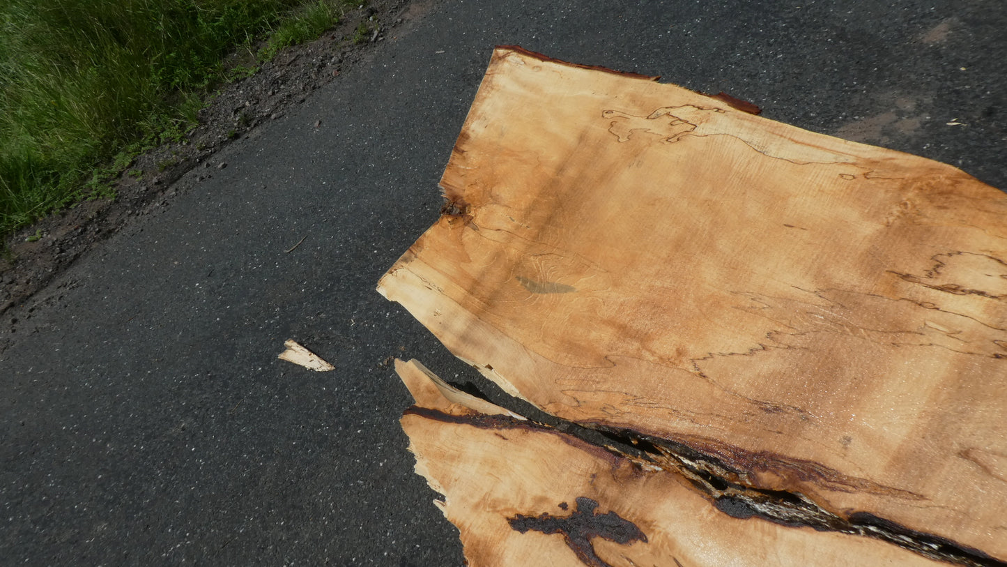 Unbehandelte Tischplatten nach Maß aus Laubholz Kastanie | Plattennummer  B-00412