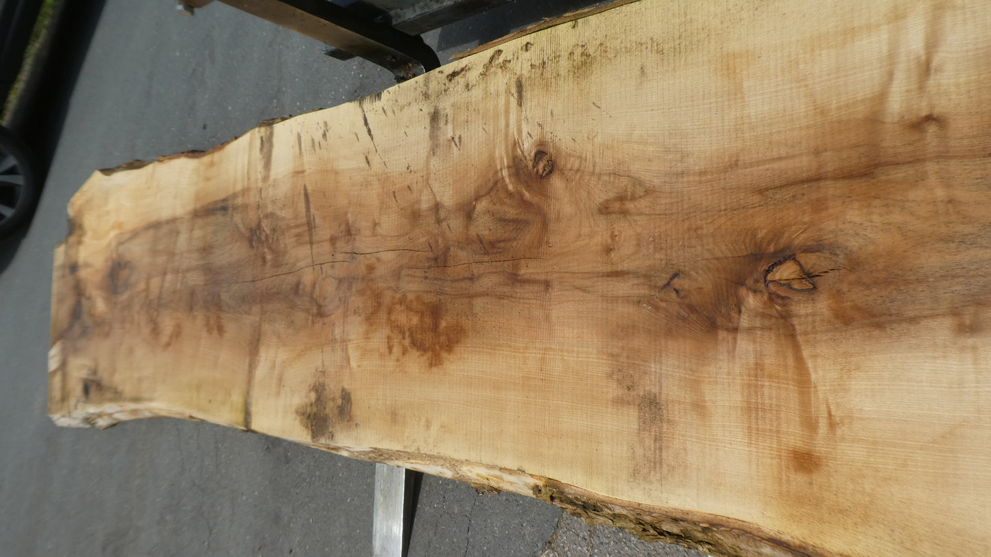 Unbehandelte Tischplatten nach Maß aus Laubholz Kastanie | Plattennummer  B-00481