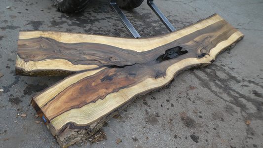 Unbehandelte Tischplatten nach Maß aus Laubholz Nuss / Nussbaum | Plattennummer  B-00500