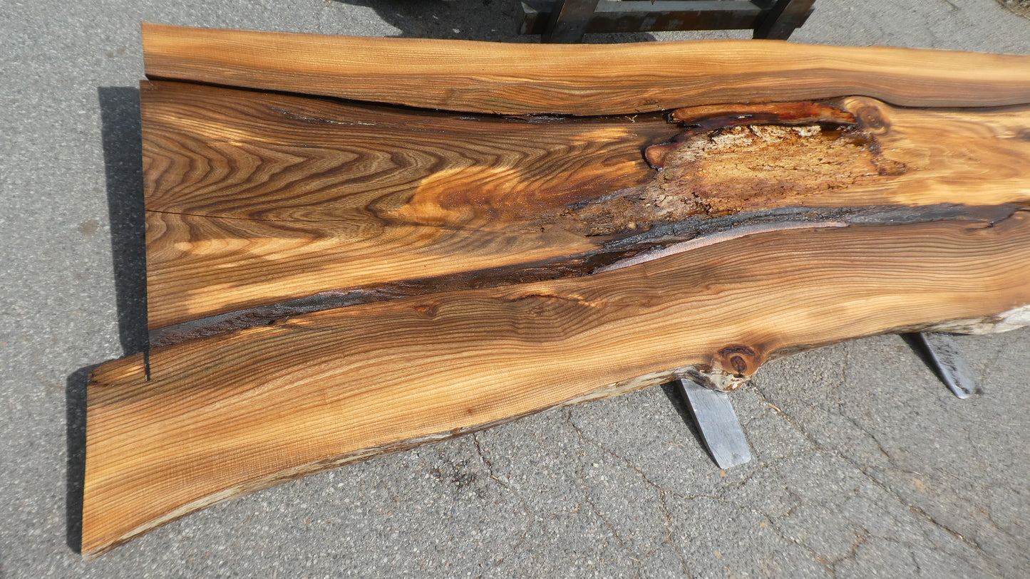 Unbehandelte Tischplatten nach Maß aus Laubholz Ulme | Plattennummer  B-00515