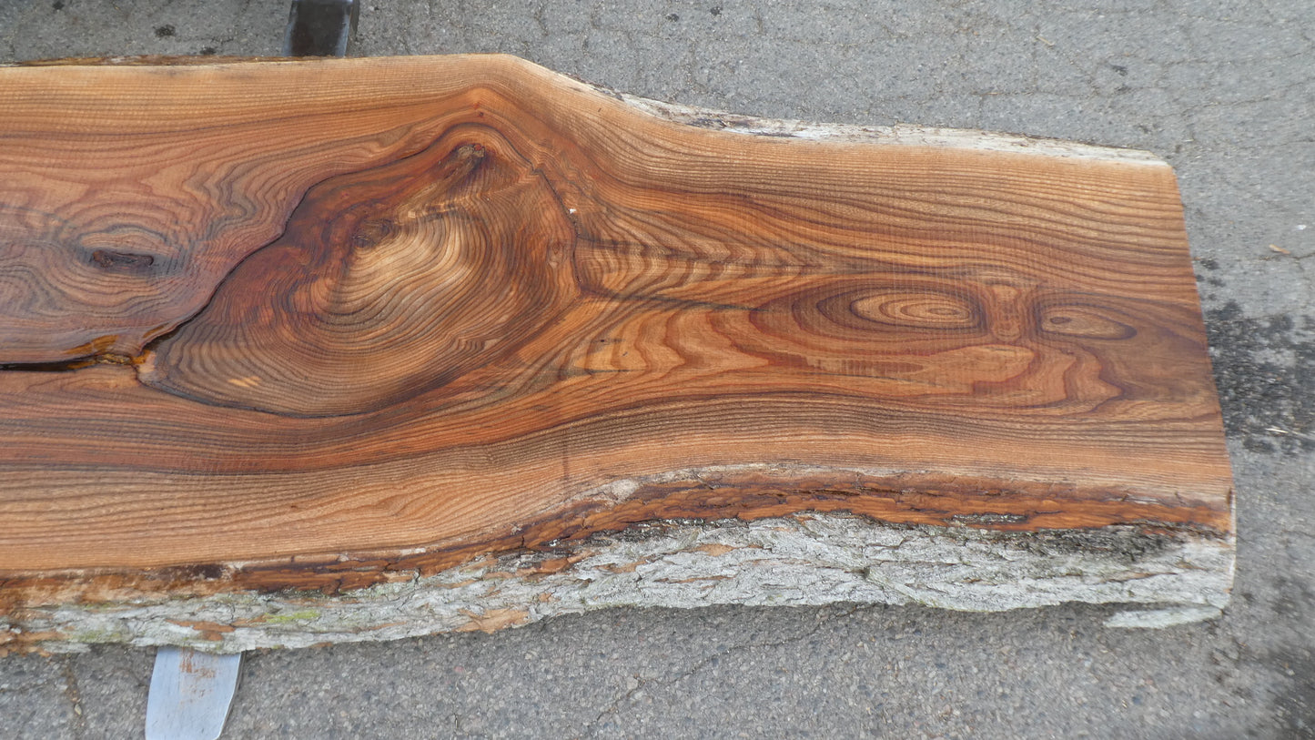 Unbehandelte Tischplatten nach Maß aus Laubholz Ulme | Plattennummer  B-00538