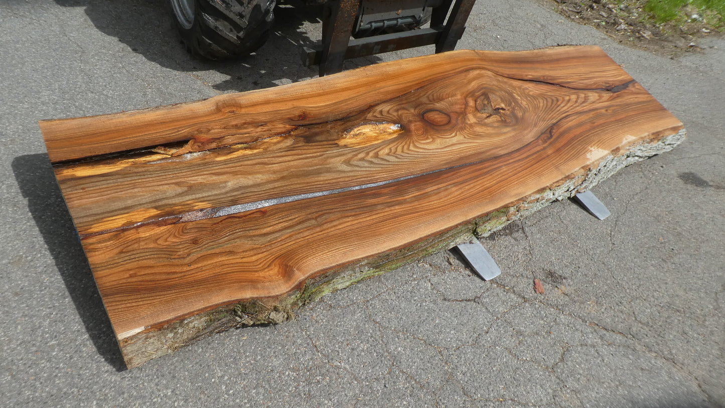 Unbehandelte Tischplatten nach Maß aus Laubholz Ulme | Plattennummer  B-00539
